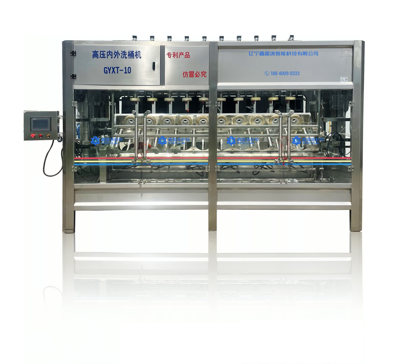 10頭高壓表里洗桶機 10頭高壓表里洗桶機